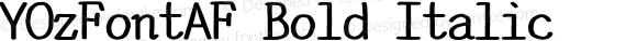 YOzFontAF Bold Italic