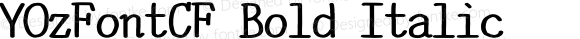 YOzFontCF Bold Italic