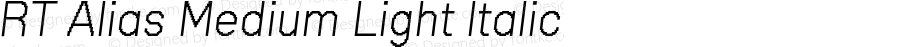 RT Alias Medium Light Italic