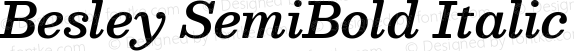 Besley SemiBold Italic