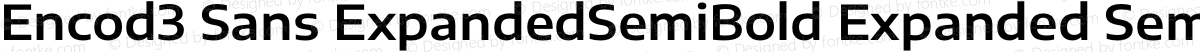 Encod3 Sans ExpandedSemiBold Expanded SemiBold