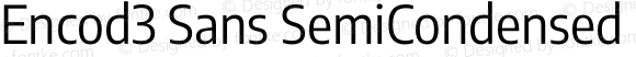 Encod3 Sans SemiCondensed Regular