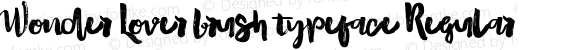 Wonder Lover brush typeface Regular