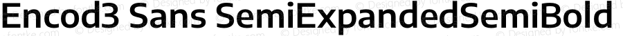 Encod3 Sans SemiExpanded SemiBold