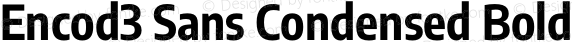Encod3 Sans Condensed Bold