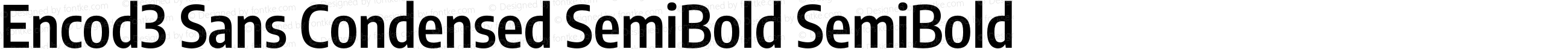 Encod3 Sans Condensed SemiBold