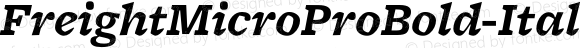 FreightMicroProBold-Italic FreightMicro Pro Bold Italic