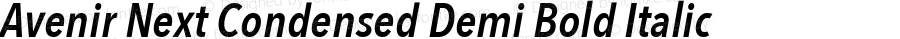 Avenir Next Condensed Demi Bold Italic