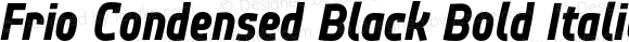 Frio Condensed Black Bold Italic