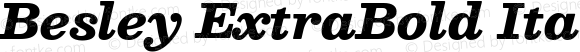 Besley ExtraBold Italic