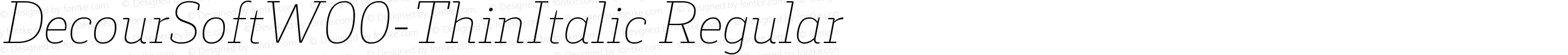 DecourSoftW00-ThinItalic Regular