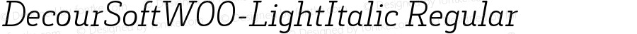 DecourSoftW00-LightItalic Regular Version 1.00