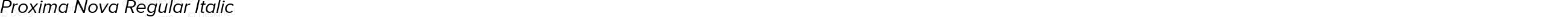 Proxima Nova Regular Italic