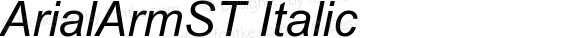 ArialArmST Italic Version 2.90
