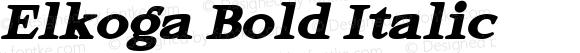 Elkoga Bold Italic