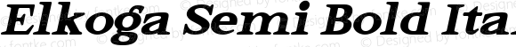 Elkoga Semi Bold Italic