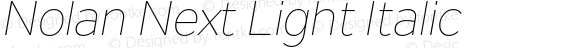 Nolan Next Light Italic