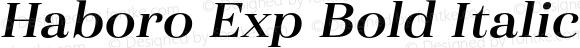 Haboro Exp Bold Italic