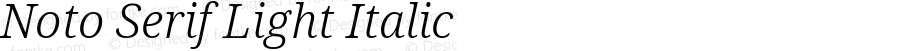 Noto Serif Light Italic