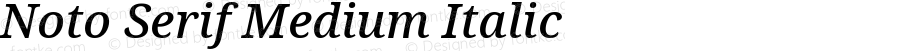 Noto Serif Medium Italic