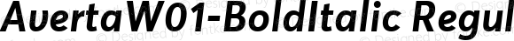 Averta W01 Bold Italic