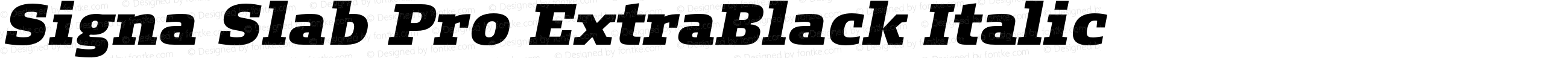 Signa Slab Pro ExtraBlack Italic