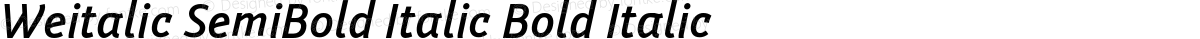 Weitalic SemiBold Italic Bold Italic