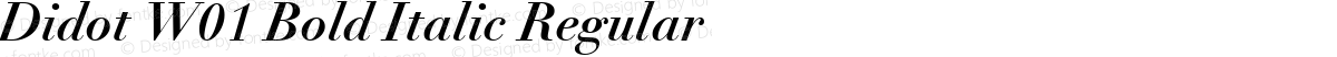 Didot W01 Bold Italic Regular