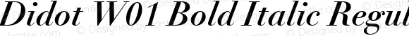Didot W01 Bold Italic Regular