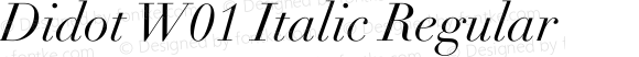 Didot W01 Italic Regular