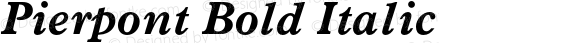 Pierpont Bold Italic