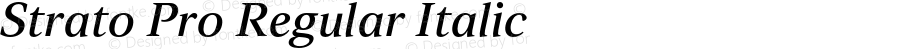 Strato Pro Regular Italic Version 1.000