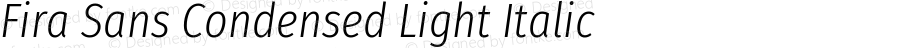 Fira Sans Condensed Light Italic