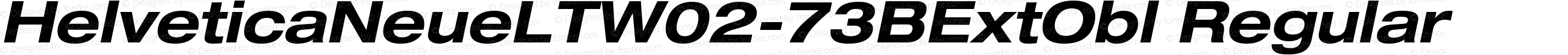 Helvetica Neue LT W0273BExtObl