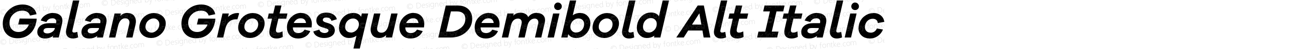 Galano Grotesque Demibold Alt Italic