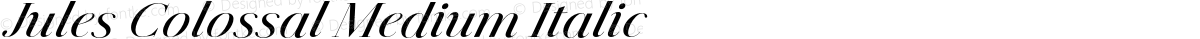 Jules Colossal Medium Italic
