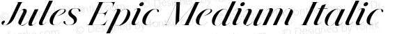 Jules Epic Medium Italic