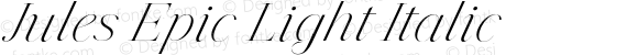 Jules Epic Light Italic