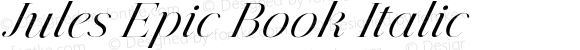 Jules Epic Book Italic