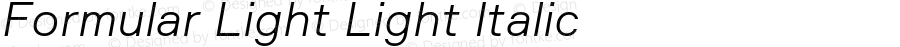 Formular Light Italic