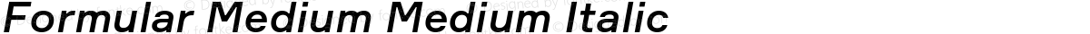 Formular Medium Medium Italic