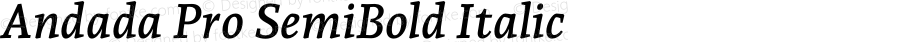 Andada Pro SemiBold Italic