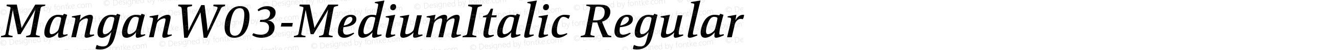 ManganW03-MediumItalic Regular