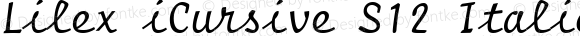 Lilex iCursive S12 Italic