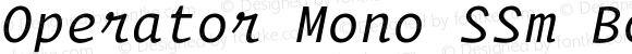 Operator Mono SSm Book Italic