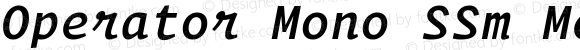 Operator Mono SSm Medium Italic