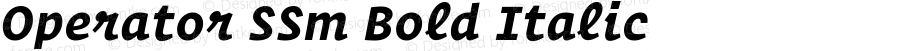 Operator SSm Bold Italic