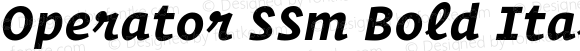 Operator SSm Bold Italic