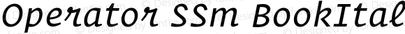 Operator SSm BookItalic