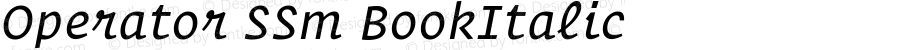 Operator SSm BookItalic